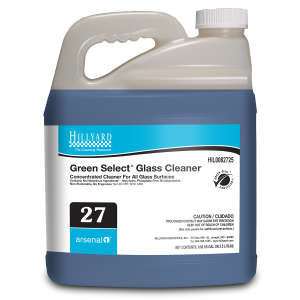 Hillyard, Arsenal® Green Select® Glass Cleaner, Arsenal® One Dispenser 2.5 Liter Bottle