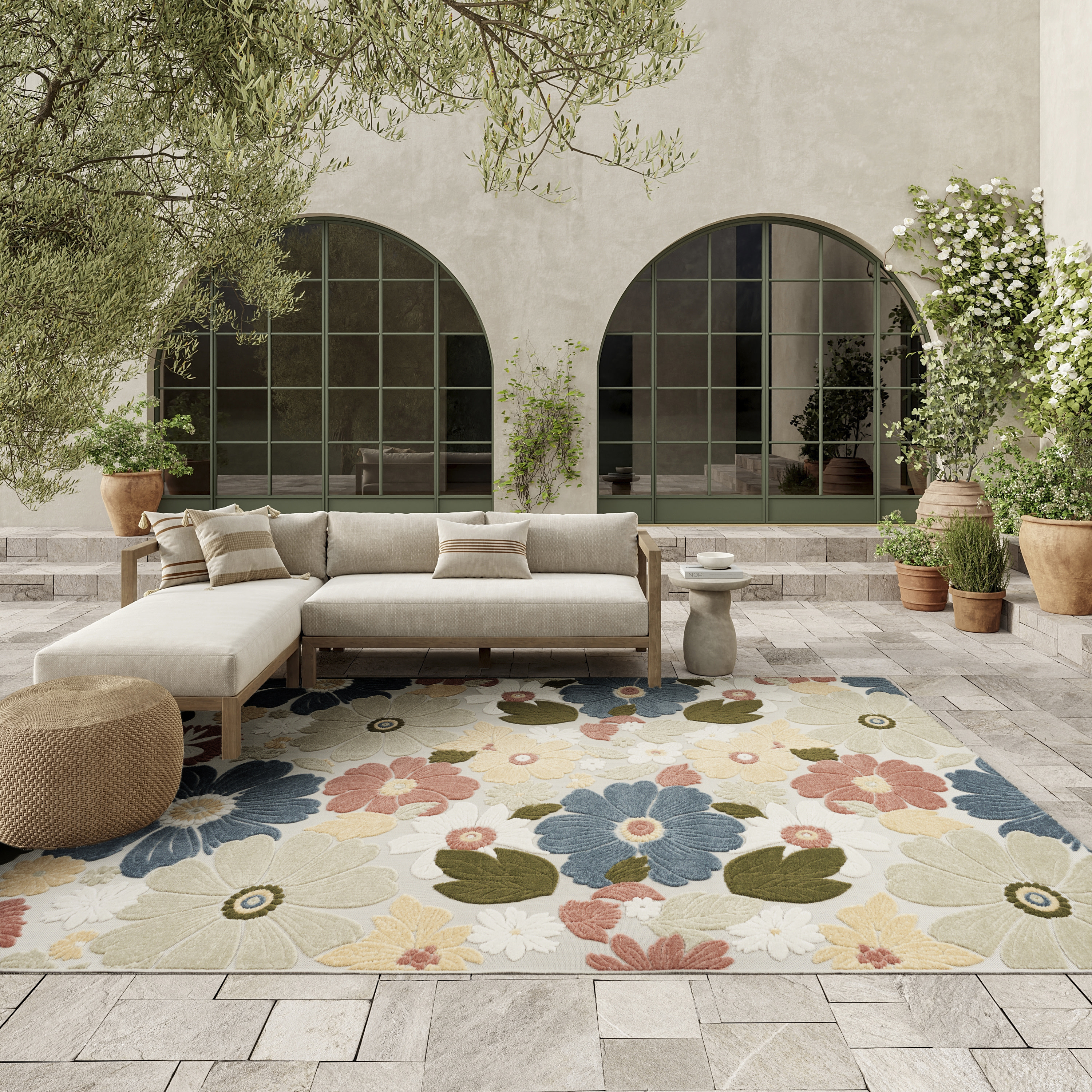 Nourison Aloha 7'10" x 10'6" Multicolor Modern Rug