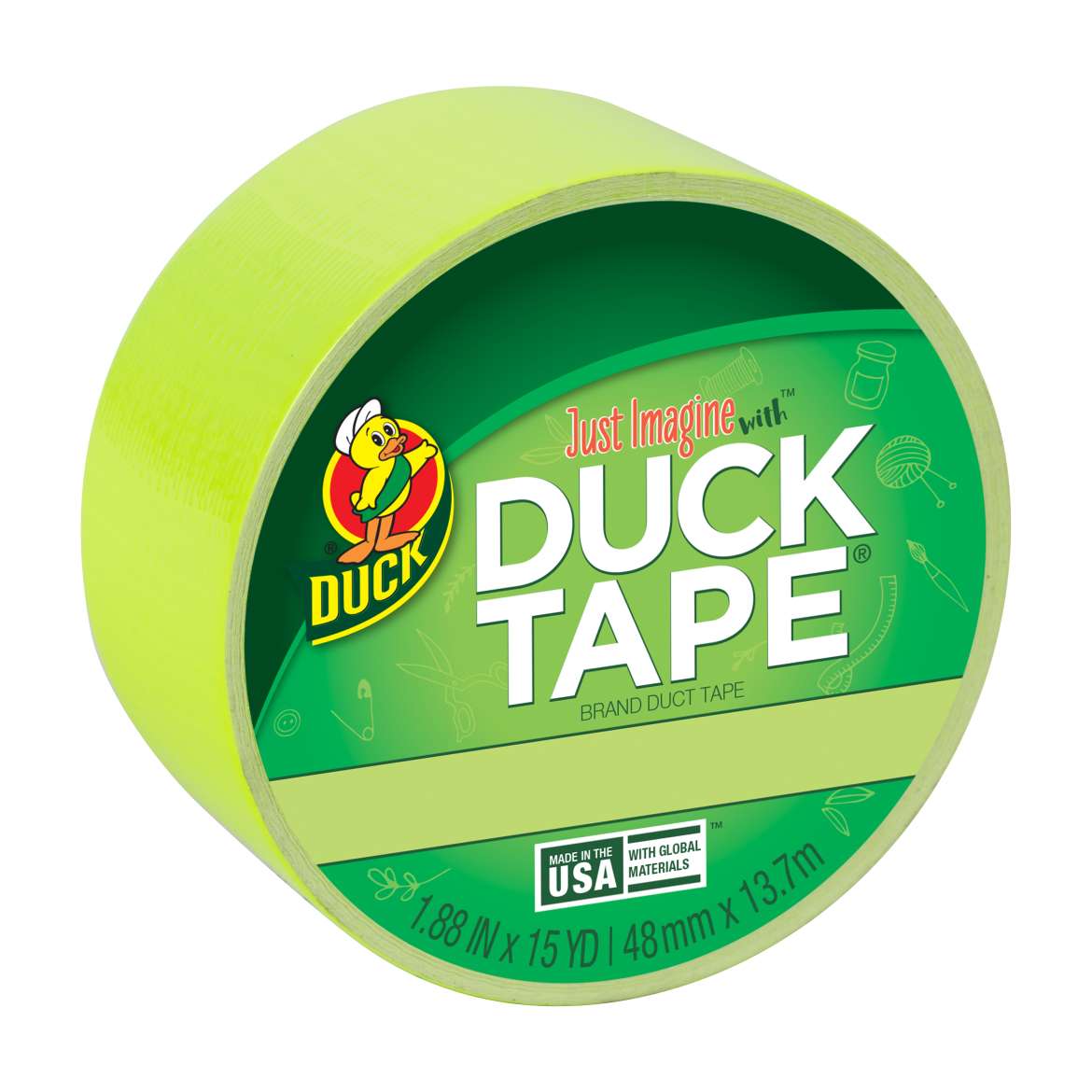 Color Duck Tape® Brand Duct Tape - Fluorescent Citrus, 1.88 in. x 15 yd.