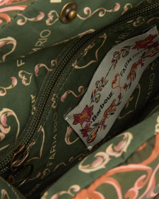 Barbour FARM Rio Ana Clara Bow Bag Royal Pineapple Print