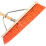 Carlisle, Flo-Pac®, 24in, Sweep With Steel Scraper Blade, Polypropylene Bristles, Orange