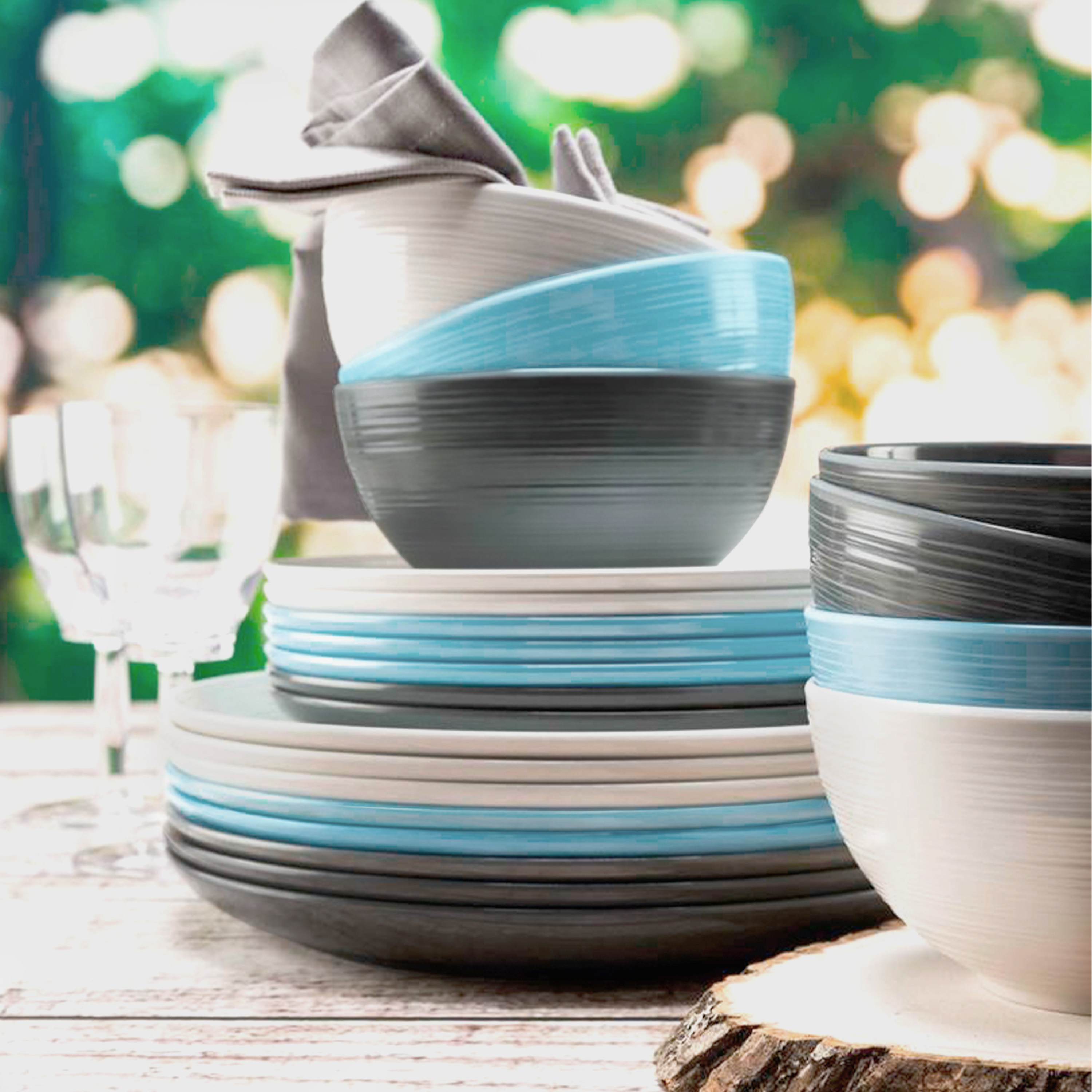 American Conventional Plate & Bowl Sets, White, 12-piece set slideshow image 5 American Conventional Plate & Bowl Sets, White, 12-piece set slideshow image 5