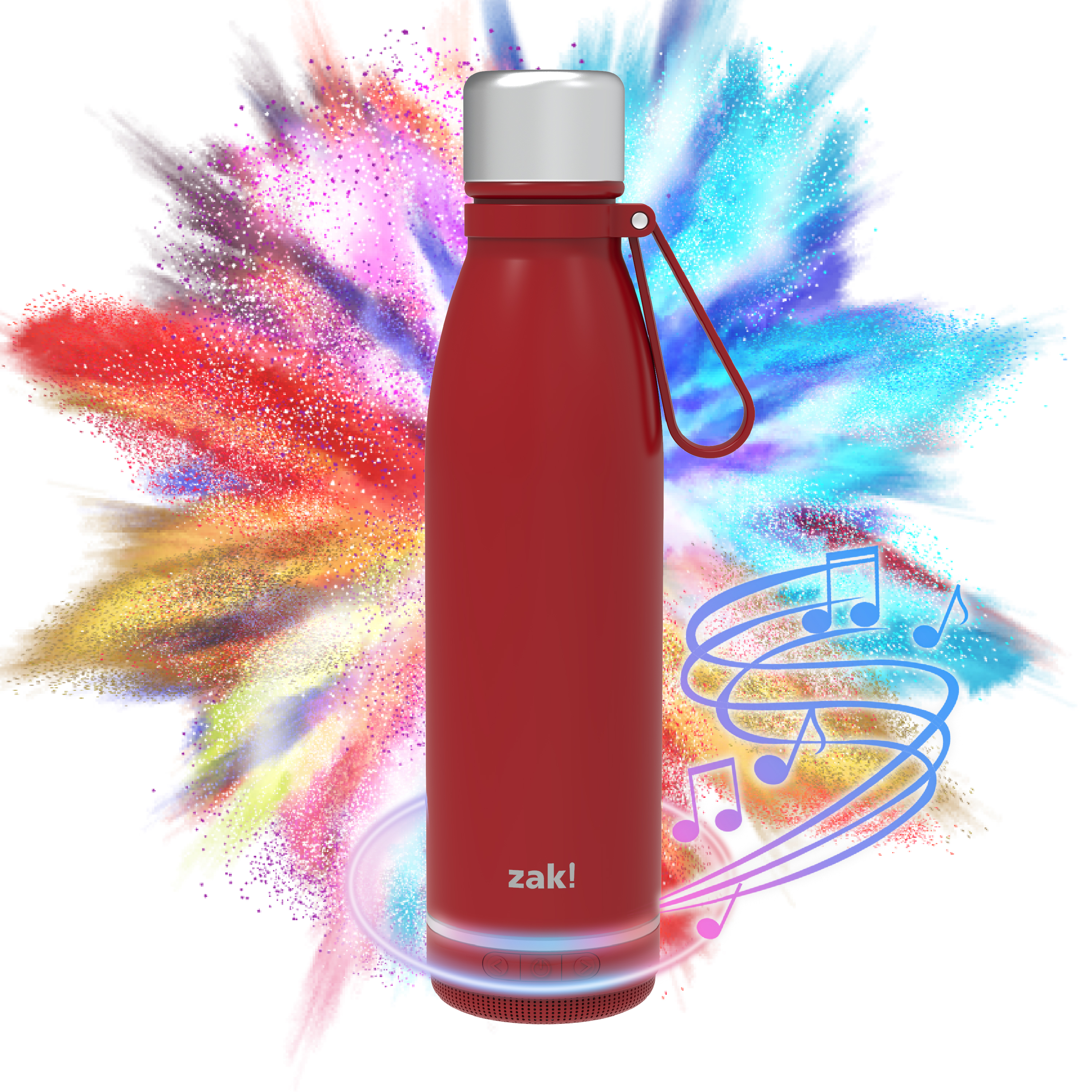 Zak Play 17.5 ounce Stainless Steel Tumbler with Bluetooth Speaker, Red slideshow image 9 Zak Play 17.5 ounce Stainless Steel Tumbler with Bluetooth Speaker, Red slideshow image 9