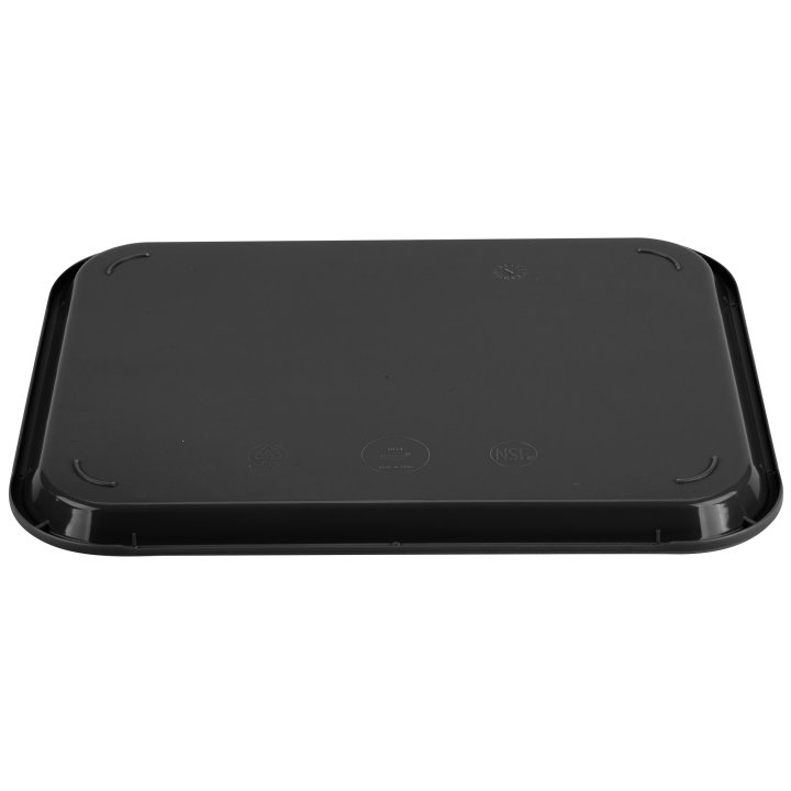 10" x 14" polypropylene fast-food tray in black