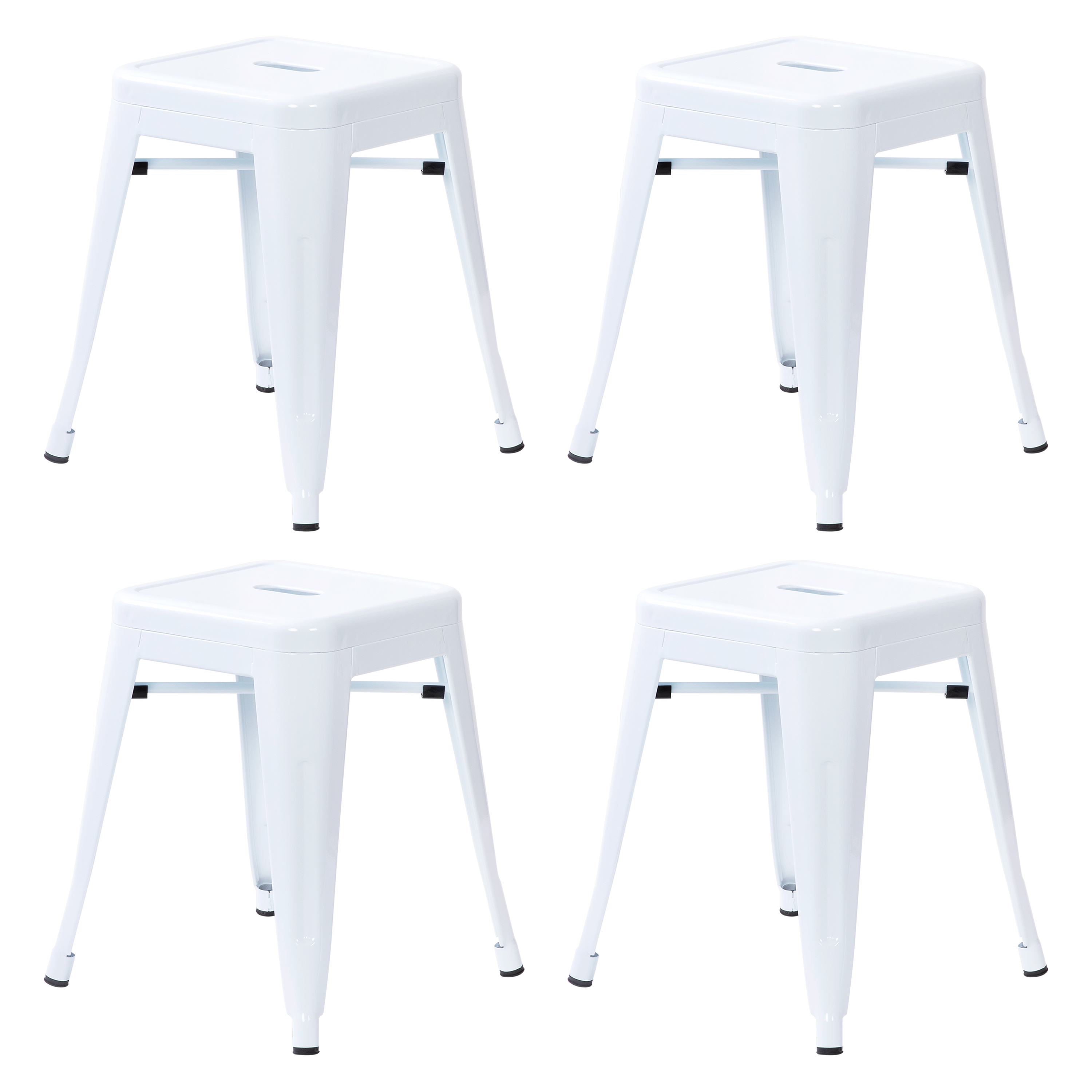 18" Table Height Stool, Stackable Backless Metal Indoor Dining Stool, Commerc... - Picture 93 of 114