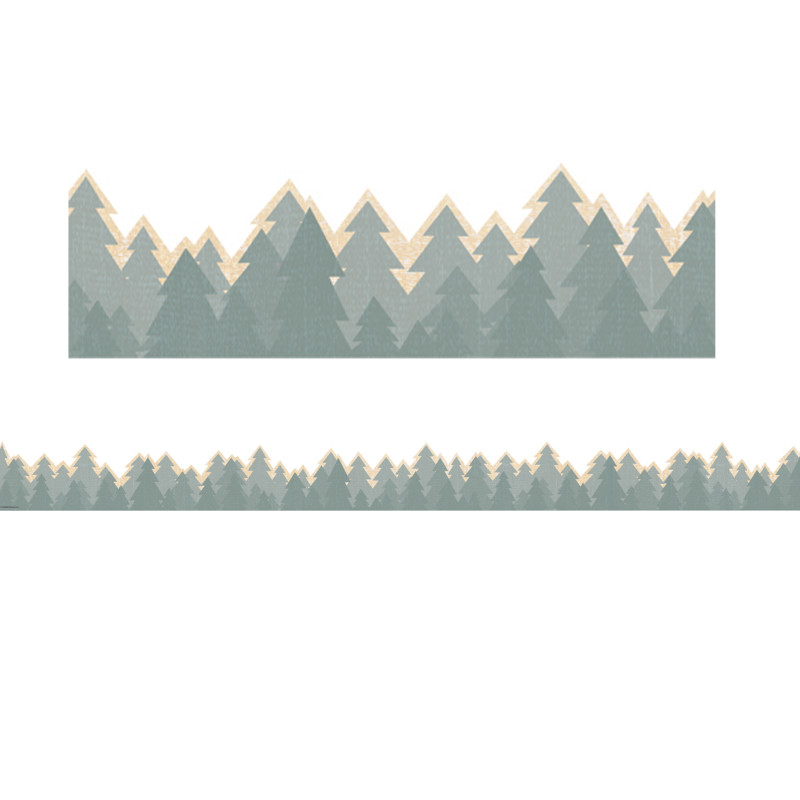 Moving Mountains Road Trip Trees Die-Cut Border Trim, 35 Feet