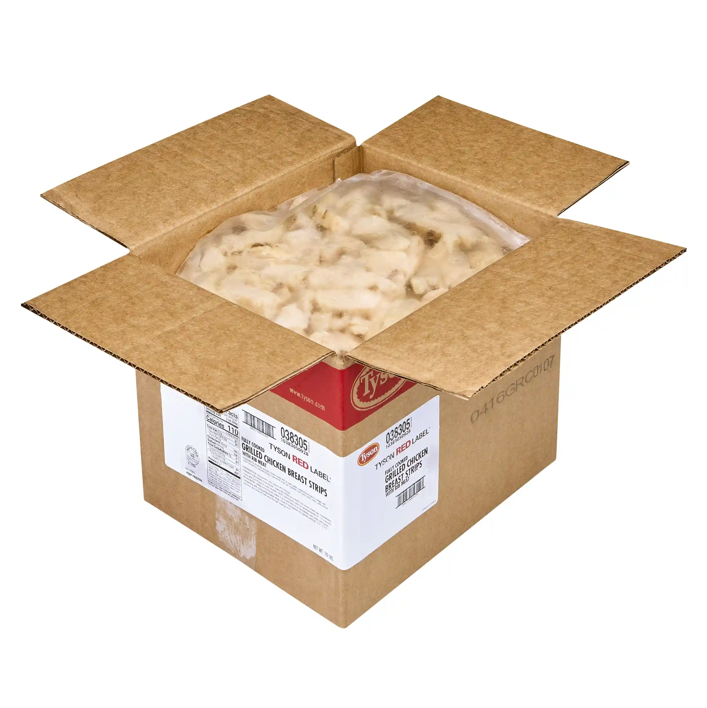 Tyson Red Label® Fully Cooked Unbreaded Grilled Chicken Breast Strips, Large _image_4