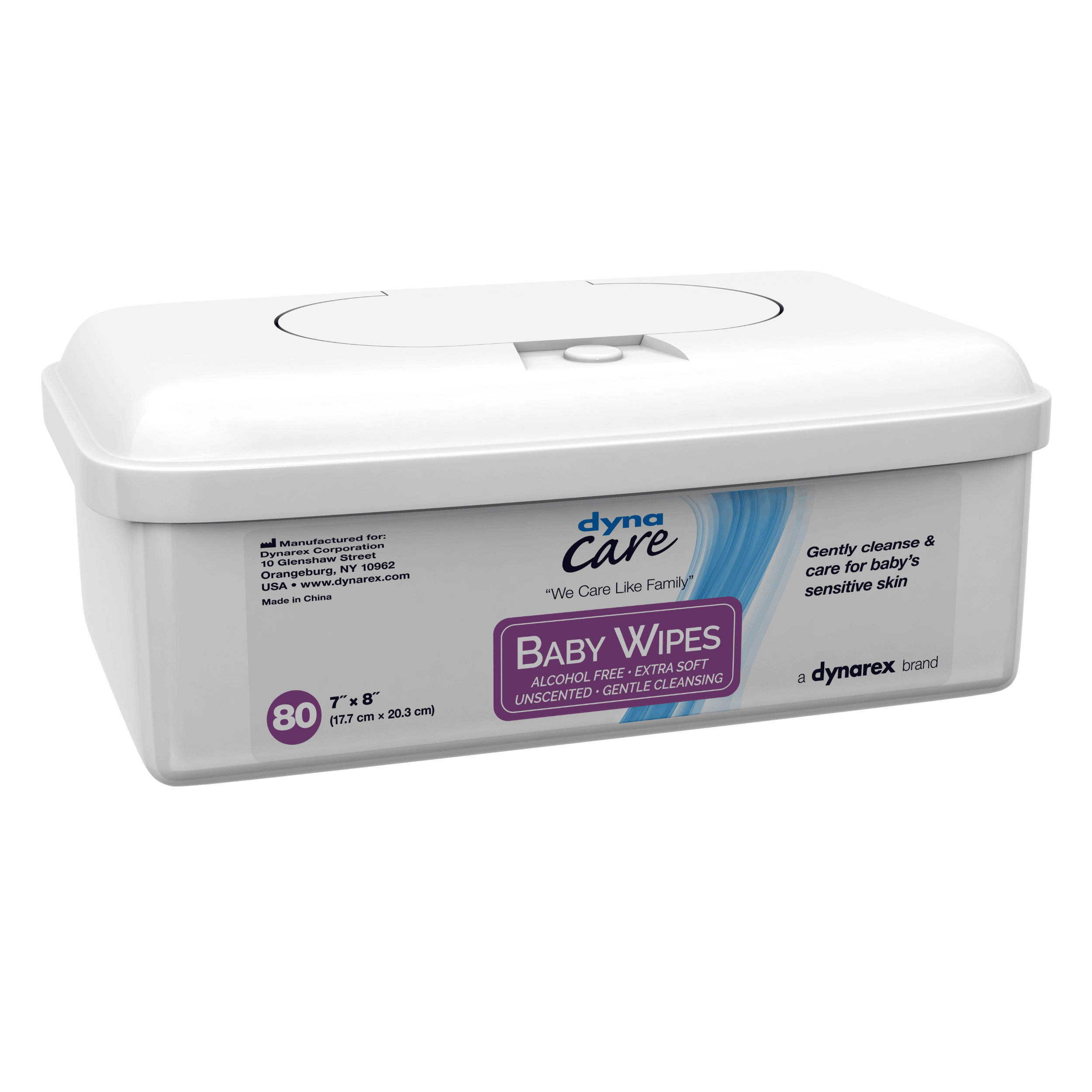 Baby Wipes (Unscented) 7 x 8in - 80 wipes/tub