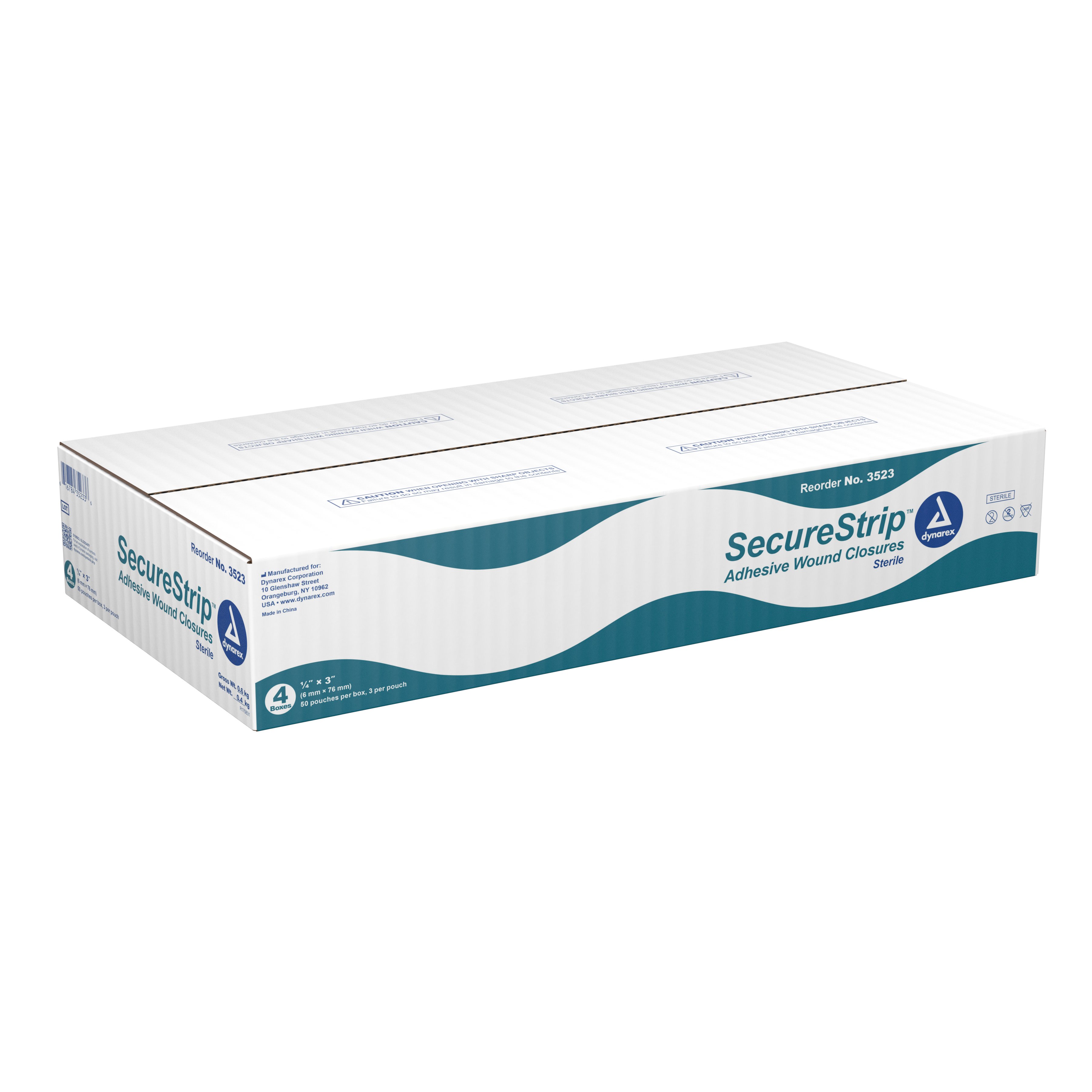 dynarex Secure Strip Adhesive Wound Closure Strip,  by 3 Inches MK DYN-3523