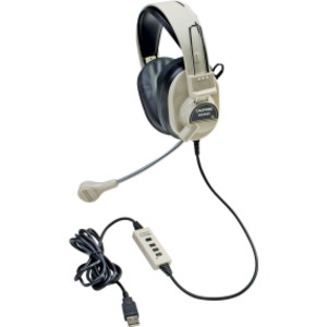 Deluxe Multimedia Stereo Headset with Boom Microphone with USB plug