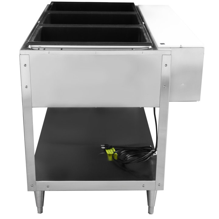 120-volt 1440-watt three-well Servewell® stainless steel hot-food table