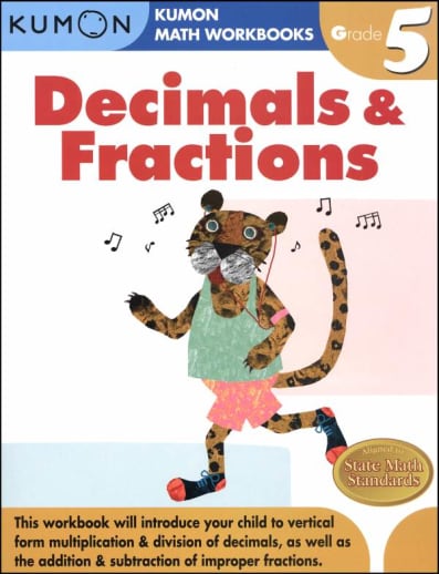 Kumon Decimals & Fractions Grade 5 Workbook
