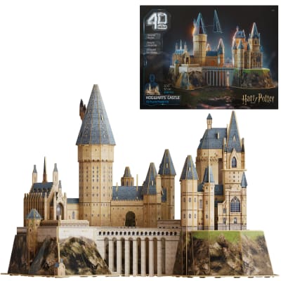 4D Build, Harry Potter Hogwarts Castle 3D Model Kit, Harry Potter Collectibles & Desk Decor, Adult Puzzle, Building Toys, 209 Pieces, 3D Puzzles, Gift Ideas for Ages 12 & Up