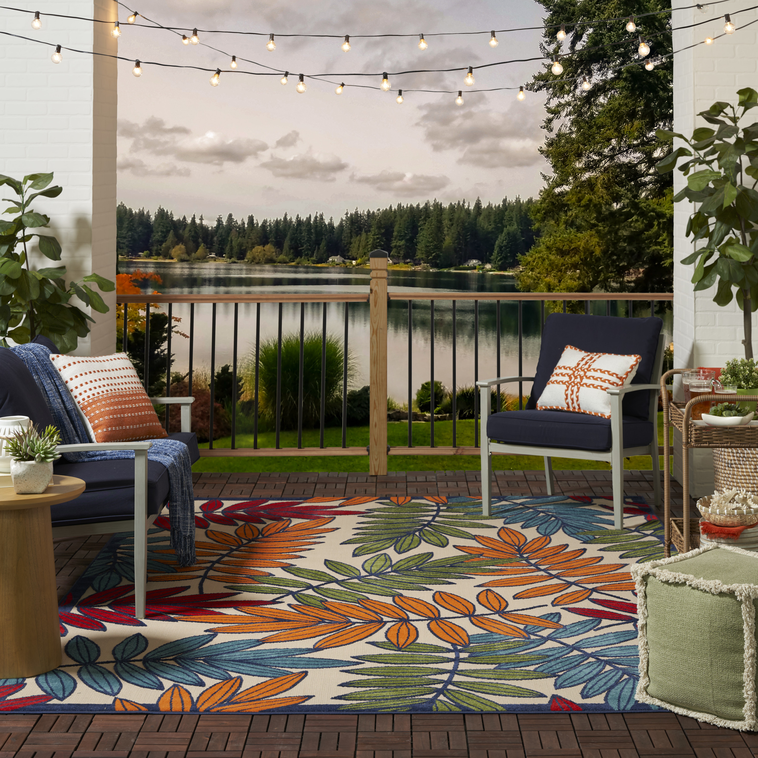 Nourison Aloha 7' x 10' Multicolor Tropical Rug