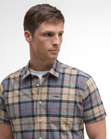 Gordon Short-Sleeved Tailored Shirt Dress Tartan