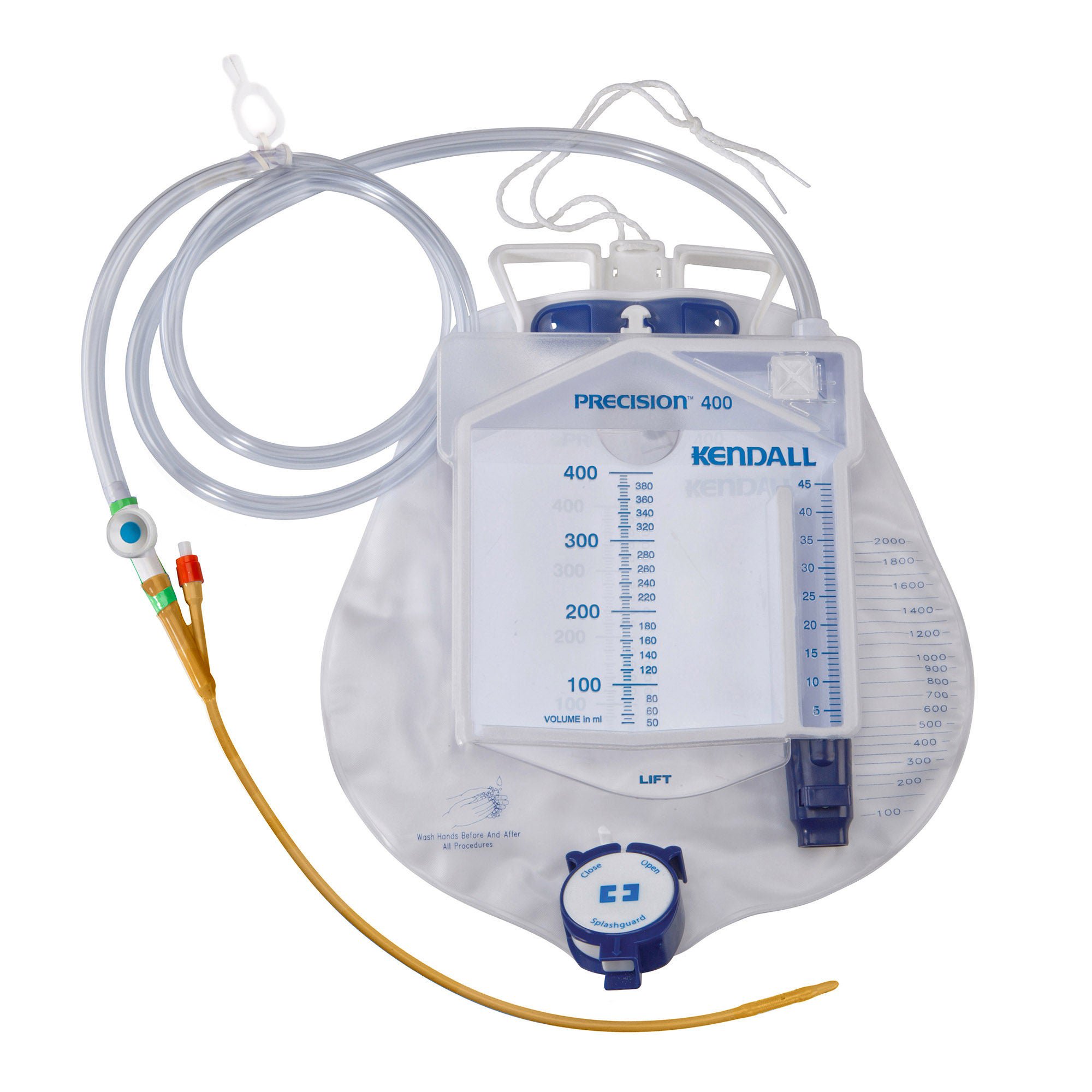 Precision™ 400 Indwelling Catheter Tray, 2,000 mL Drain Bag with 400 mL Meter
