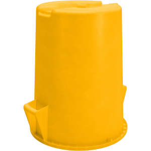 Carlisle, Bronco, 44 gal, Polyethylene, Yellow, Round, Receptacle