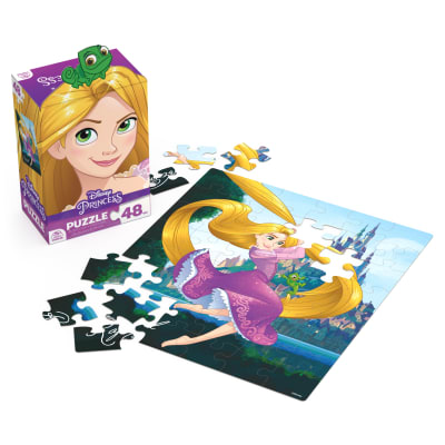 Disney Princess, Rapunzel 48-Piece Jigsaw Puzzle Tangled Movie Pascal Castle Art, for Kids Ages 3 and up