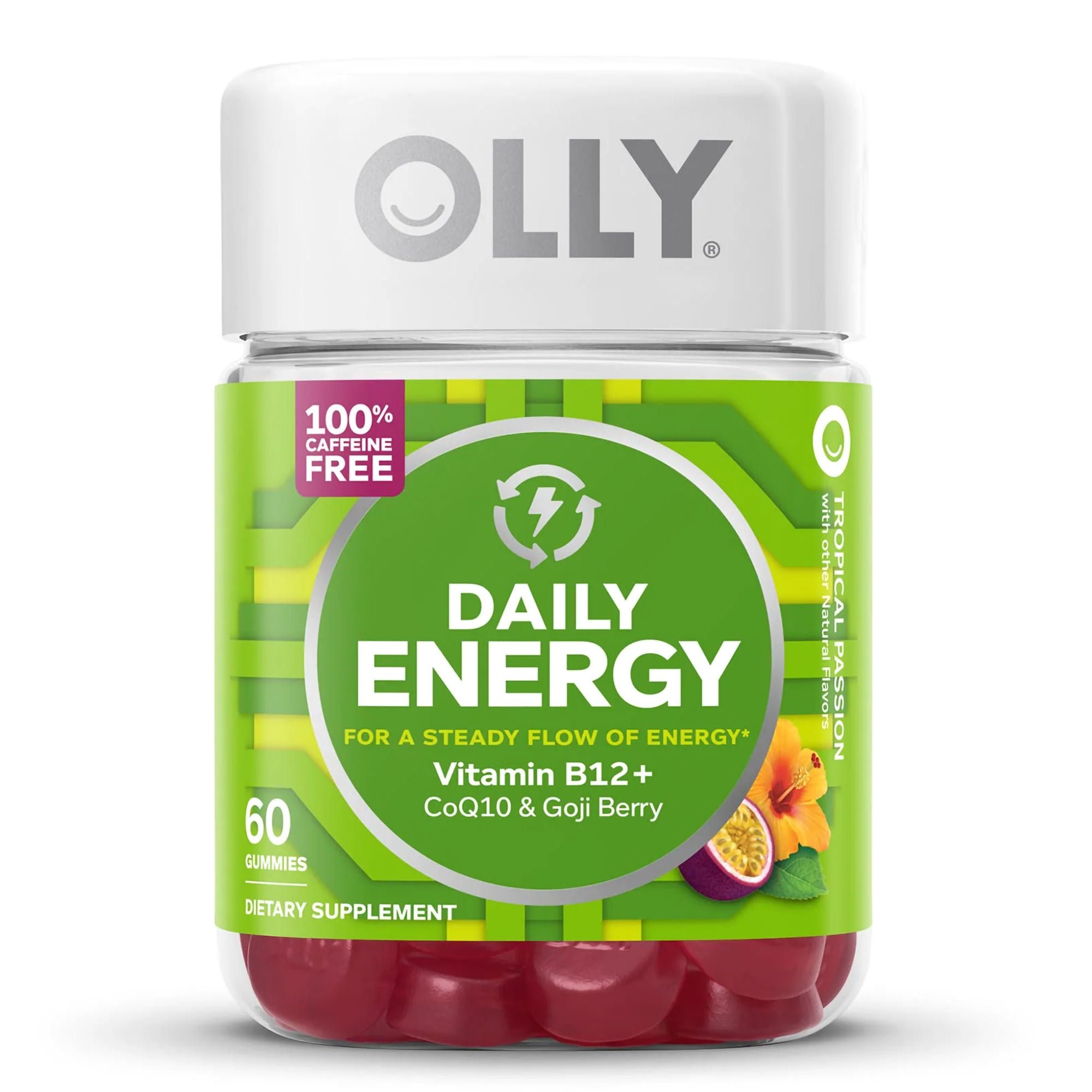 Olly® Daily Energy Gummies w/ Vitamin B-12, CoQ10 & Goji Berry Tropical Passion