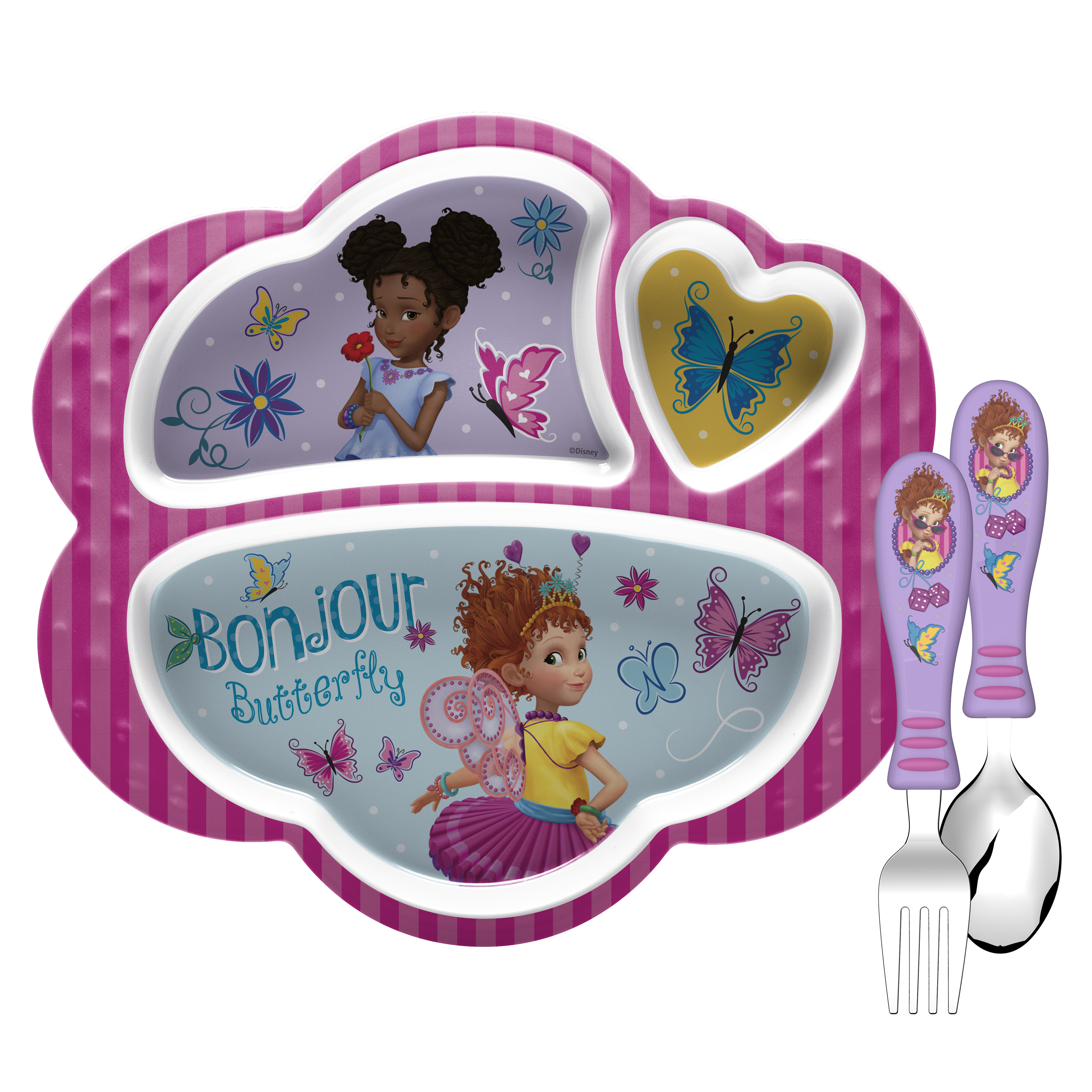 Disney Jr. Kid’s Dinnerware Set, Fancy Nancy, 3-piece set slideshow image 1 Disney Jr. Kid’s Dinnerware Set, Fancy Nancy, 3-piece set slideshow image 1
