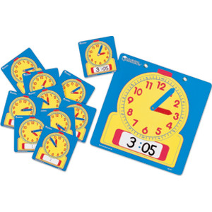 Juego de relojes para estudiantes Write & Wipe, paquete de 10