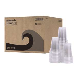 Boardwalk, Plastic Cold Cups, 12 oz, PET, Clear