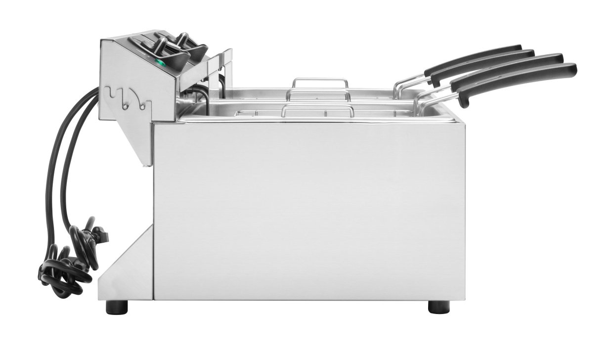 120-Volt 10 lb. standard-duty double-well countertop fryer