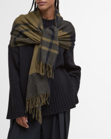 Sciarpa con motivo tartan in lana d’agnello Maxine 