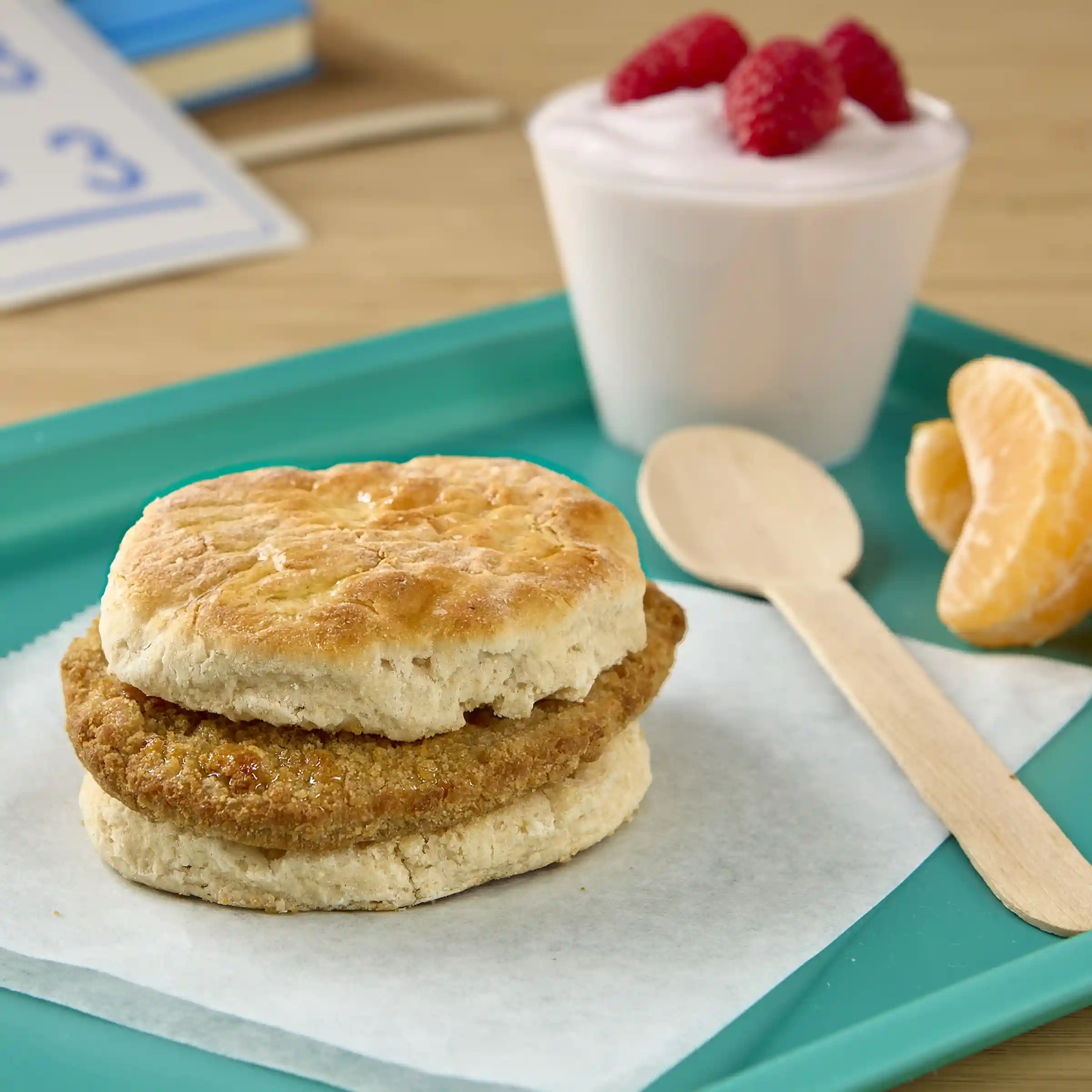 Tyson® Individually Wrapped Breaded Chicken Patty on a Whole Grain Biscuit, 100/3.15 oz._image_2