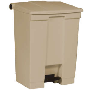 Rubbermaid Commercial, Legacy, 18gal, Plastic, Beige, Rectangle, Receptacle