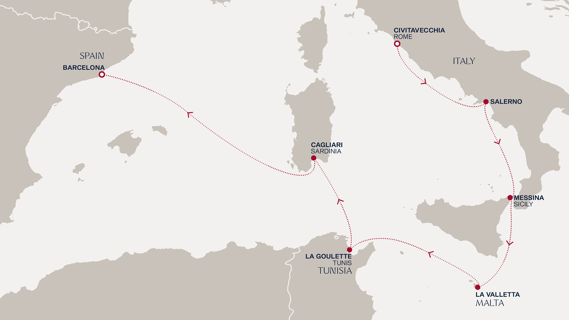 Itinerary map