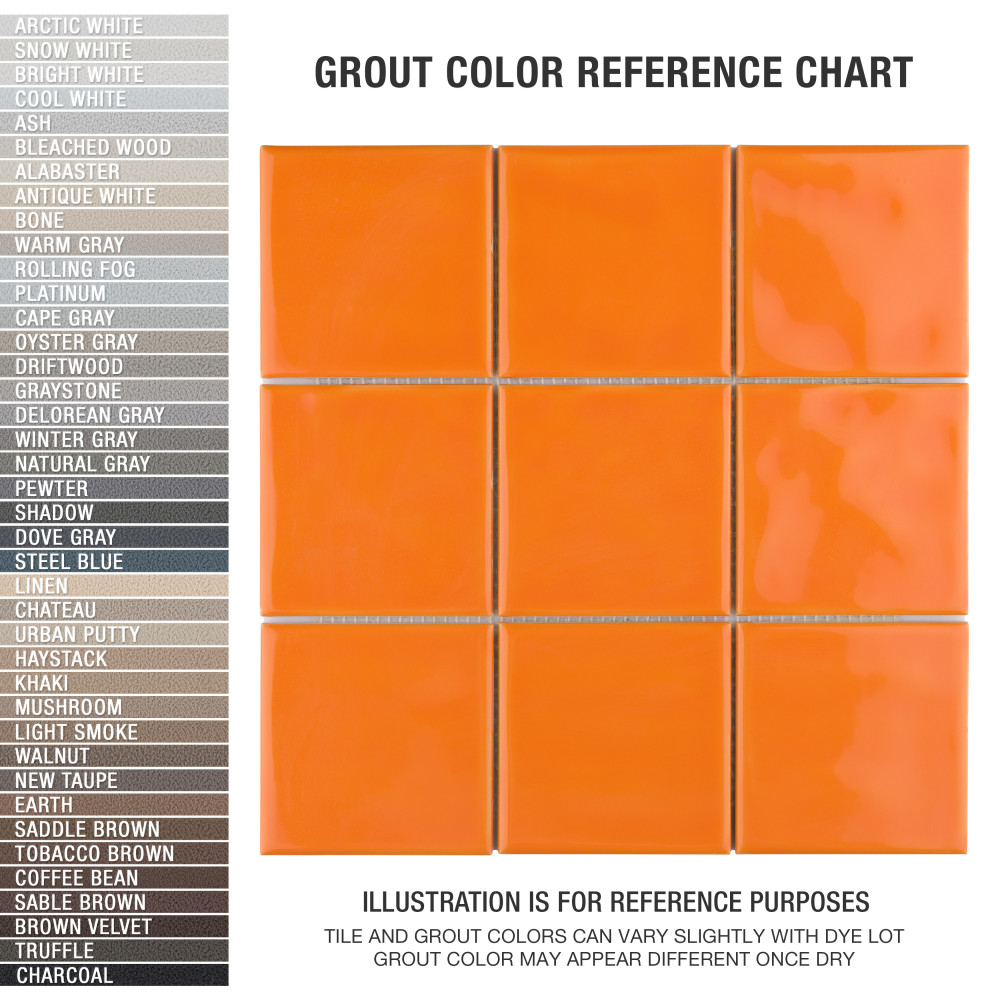 Twist Square Orange Sunset 11-3/4 in. x 11-3/4 in. Ceramic Mosaic Tile