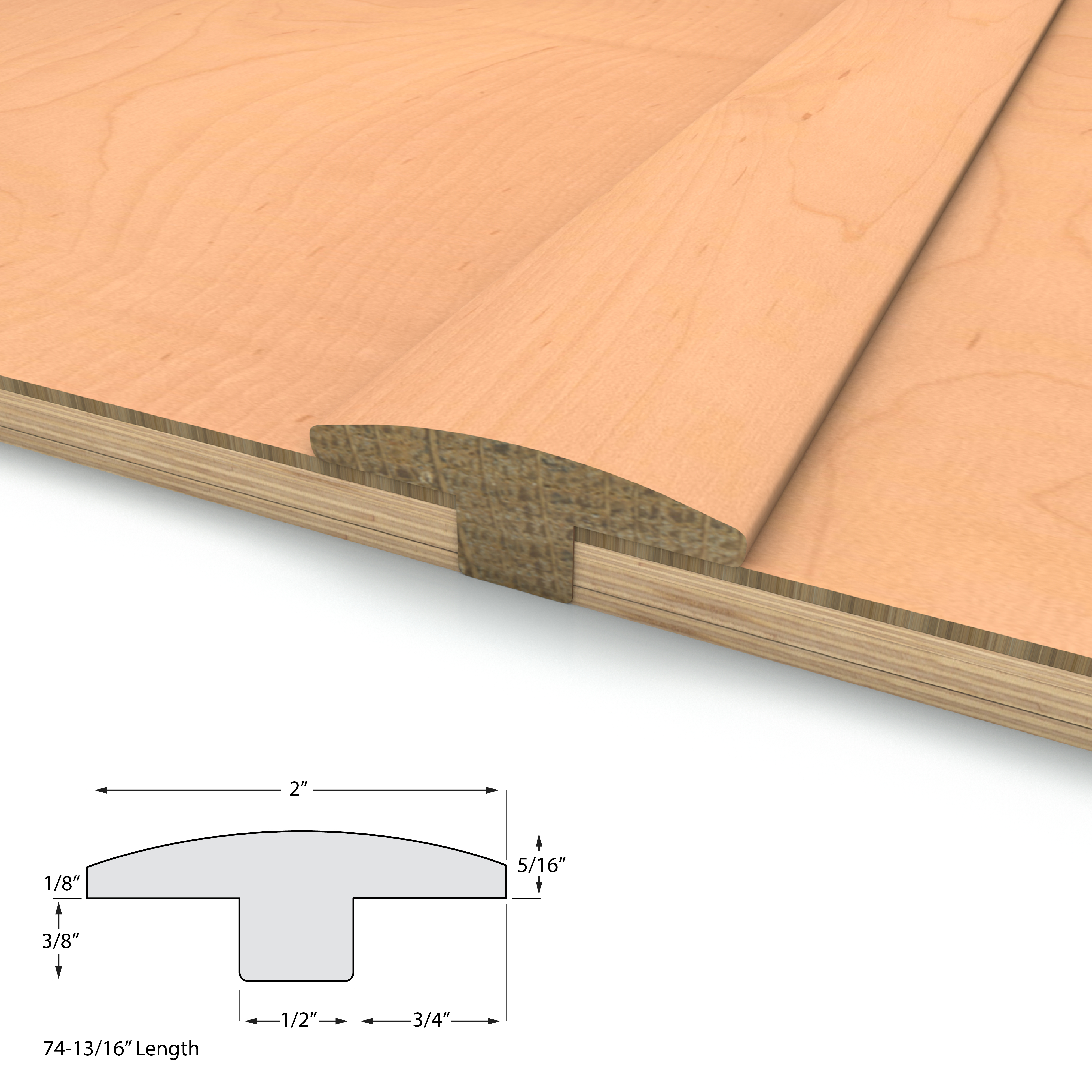 Natural Maple Varietals T-Molding view 2