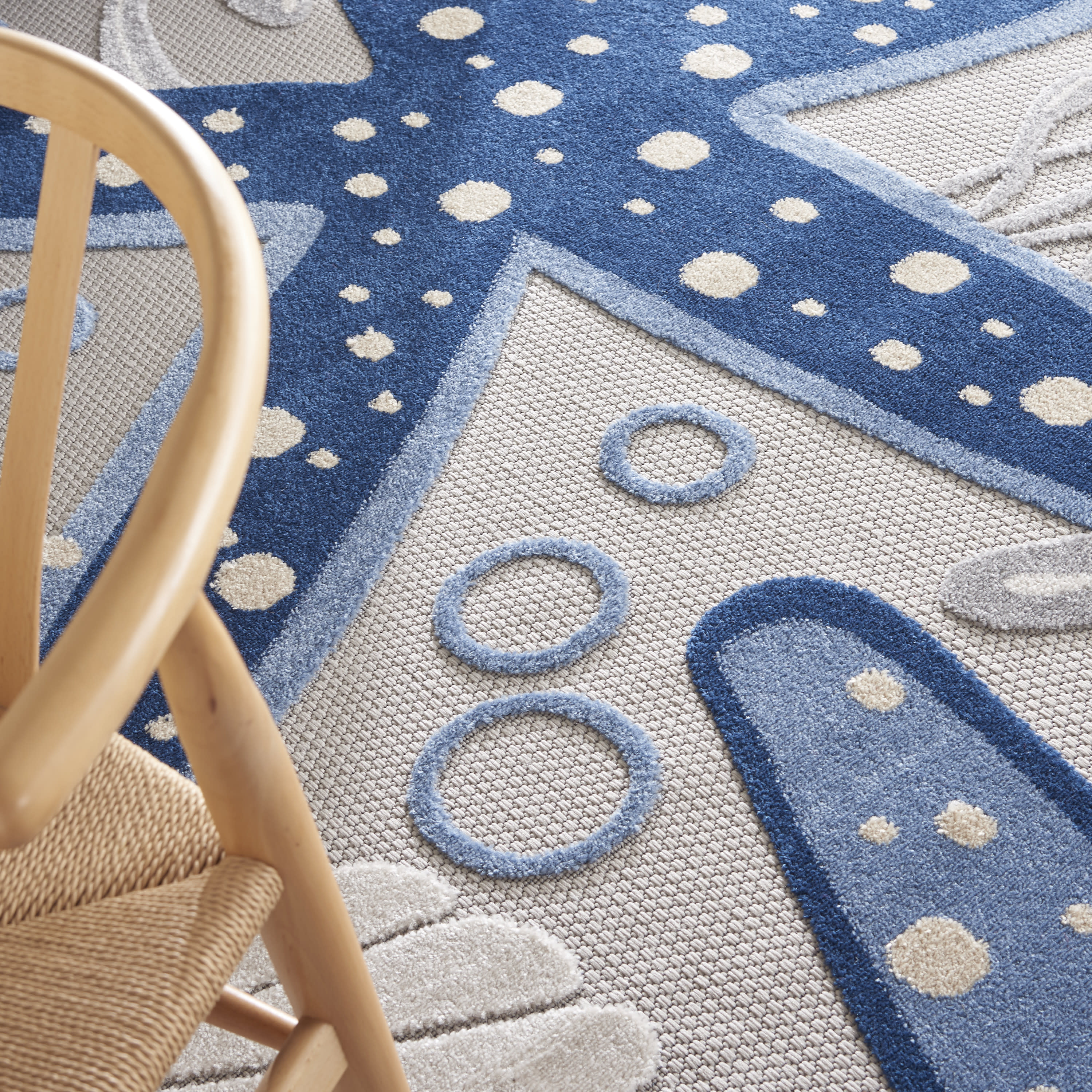 Nourison Aloha 7'10" x 10'6" Blue Grey Coastal, Nautical & Beach Rug