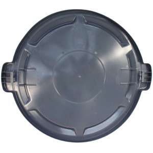 Impact, Gator, Round, Plastic, 44 gal, Gray, Receptacle Lid