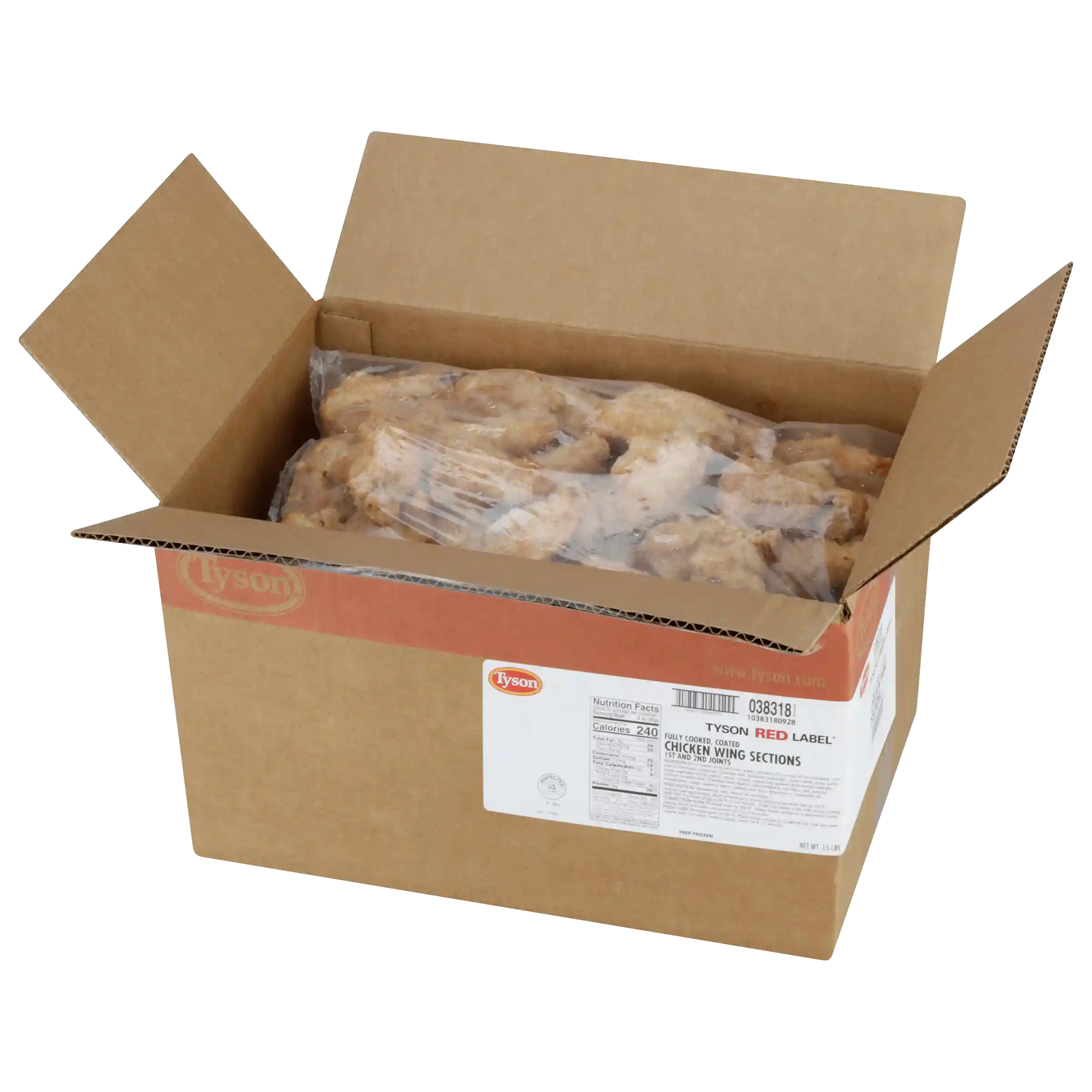 Tyson Red Label® Fully Cooked Coated Oven Roasted Bone-In Chicken Wing Sections, Jumbo_image_4