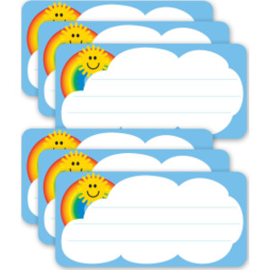 Rainbow Nametags, 36 Per Pack, 6 Packs