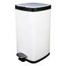 Impact, Step-On, 4.5gal, Metal, White, Rectangle, Receptacle
