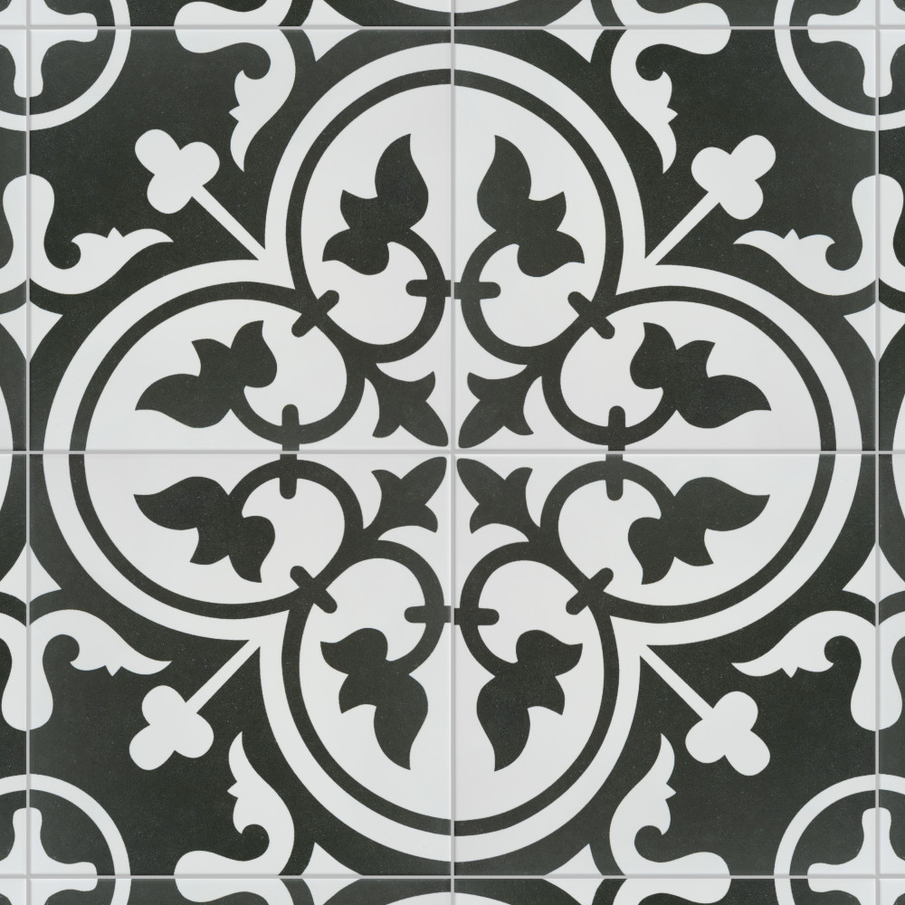 Arte Clover White 9-3/4 in. x 9-3/4 in. Porcelain Floor and Wall Tile
