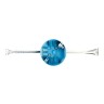 Carlon® Ceiling Box, 11.5 to 14.5 in. Adjustable Bar Hanger, Polycarbonate, Blue, 4 in. Diameter, Ground Lug/Screw