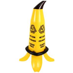 Impact, Banana Cone Weight Ring for 3 ft. Banana Cone Wet Floor Cone, 9 lb, Black