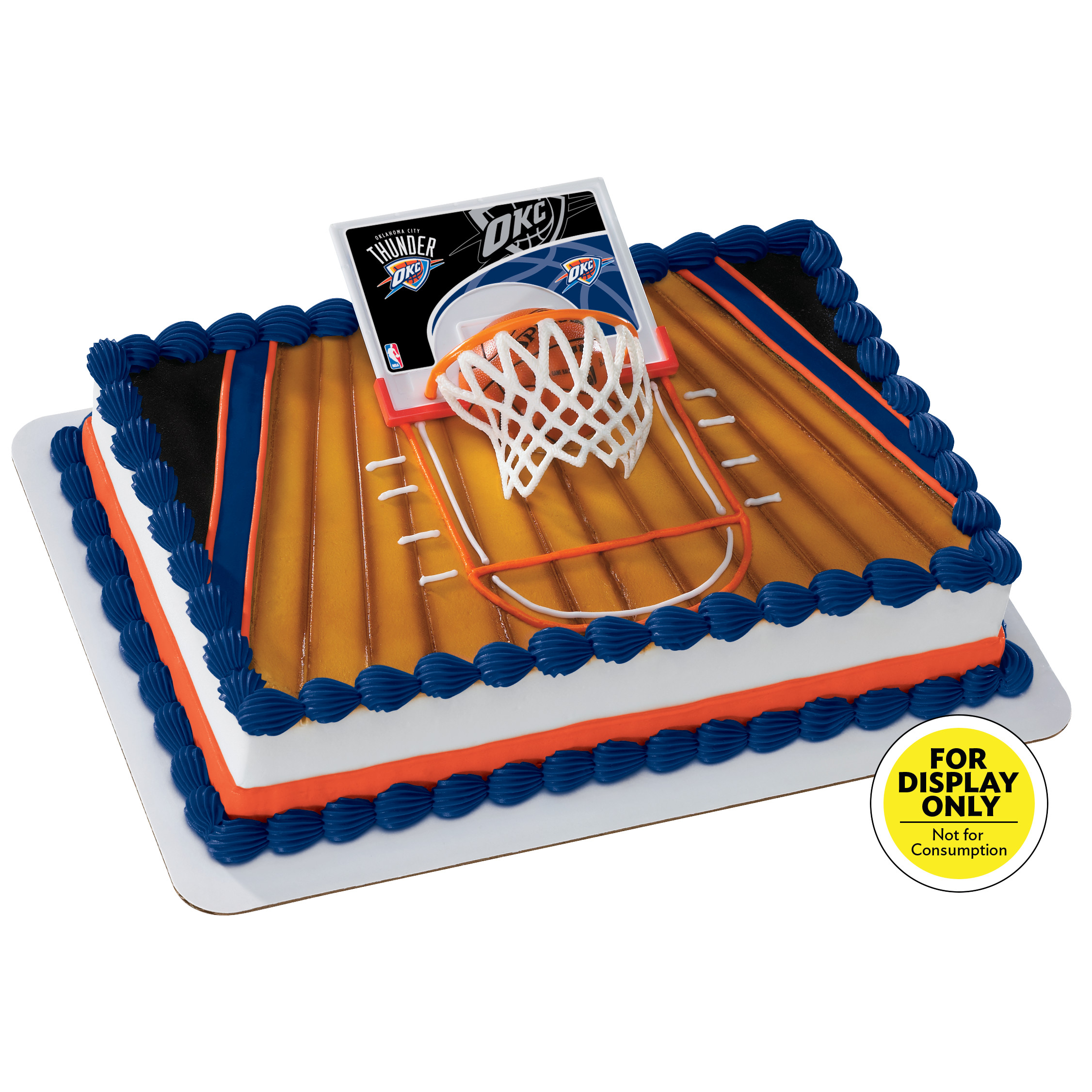 Nba Slam Dunk Oklahoma City Thunder 1 4 Sheet Decodisplay Cake | DecoPac