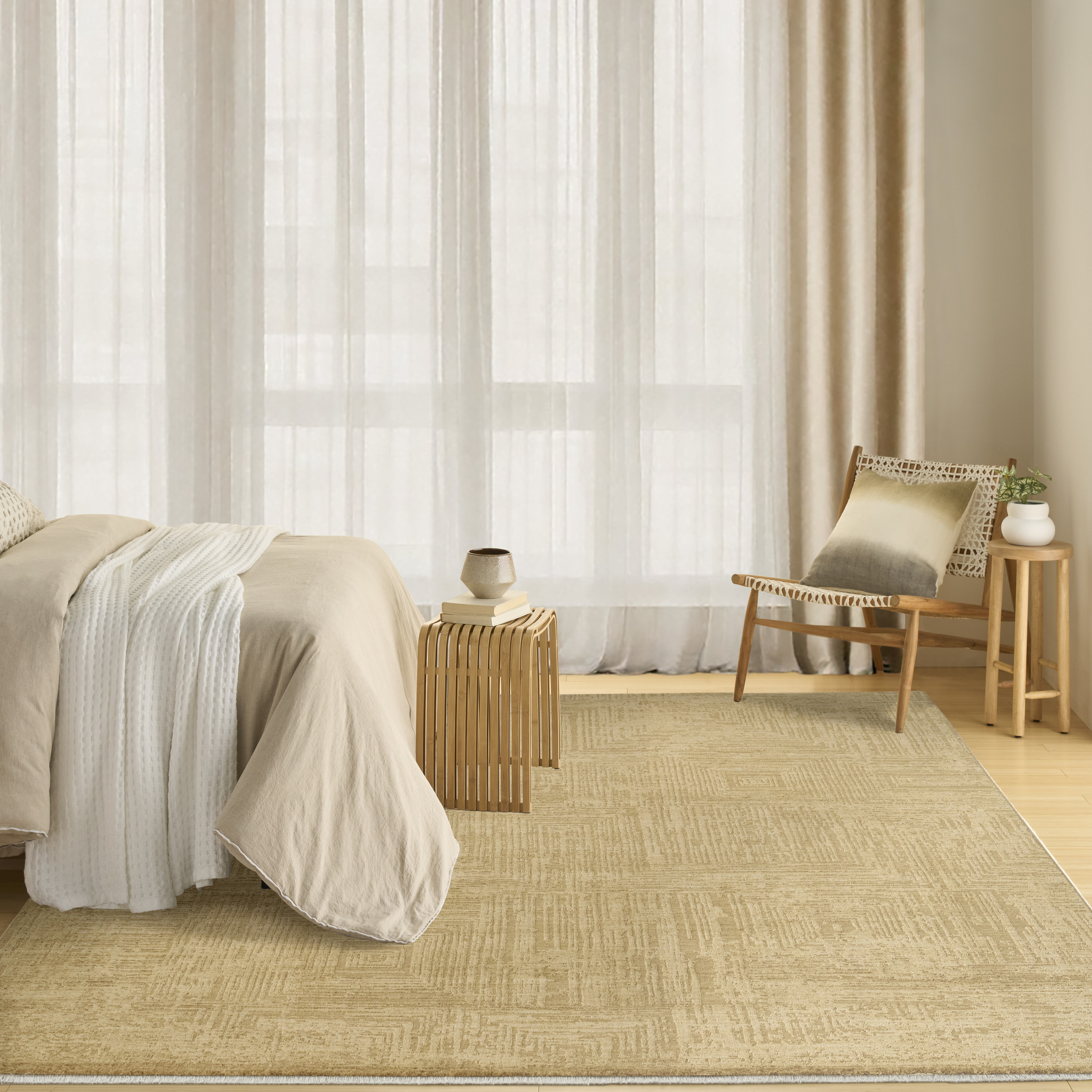 DKNY DK014 Madison Square 9' x 12' Taupe Modern Indoor Rug