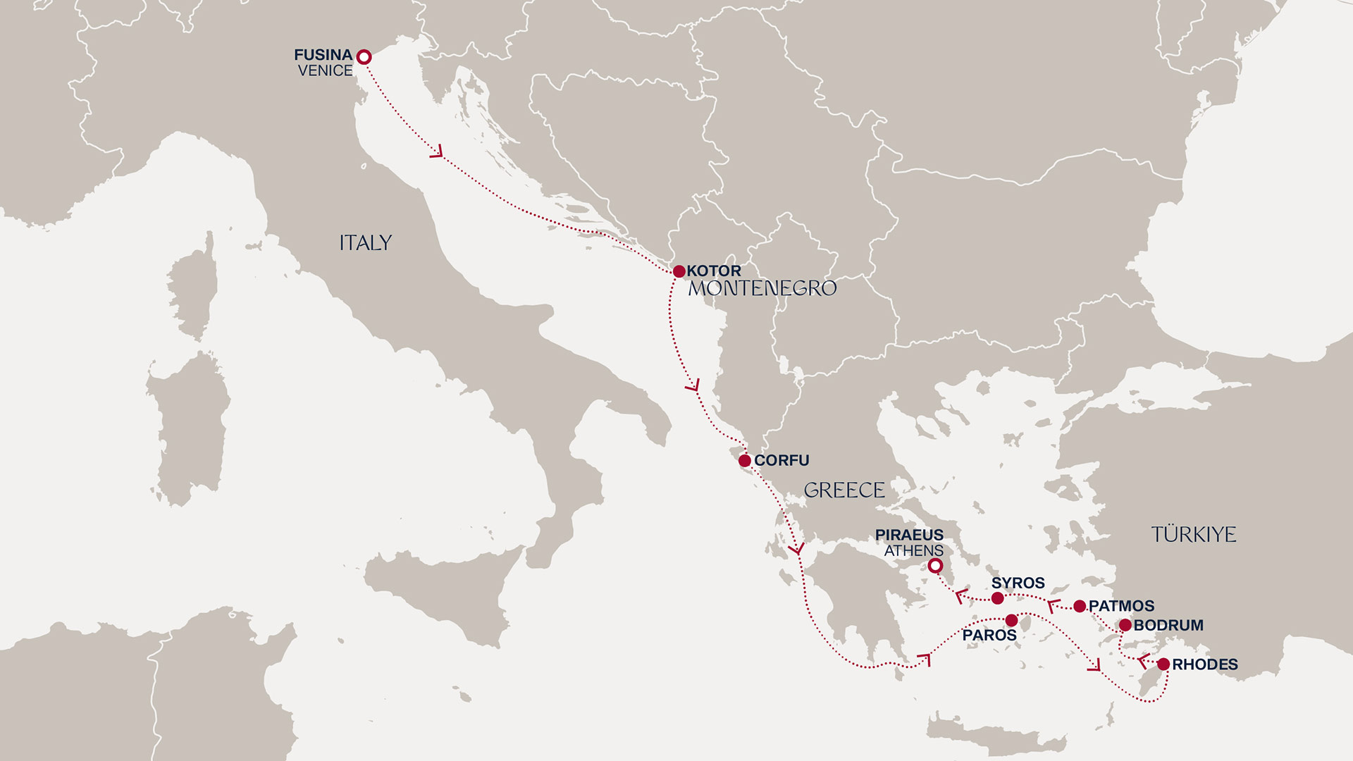 Itinerary map