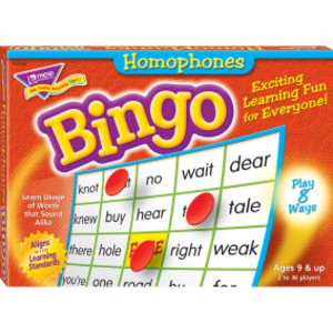 Homophones Bingo Game