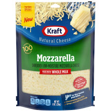 Kraft Mozzarella Shredded Cheese with Whole Milk, 8 oz Bag