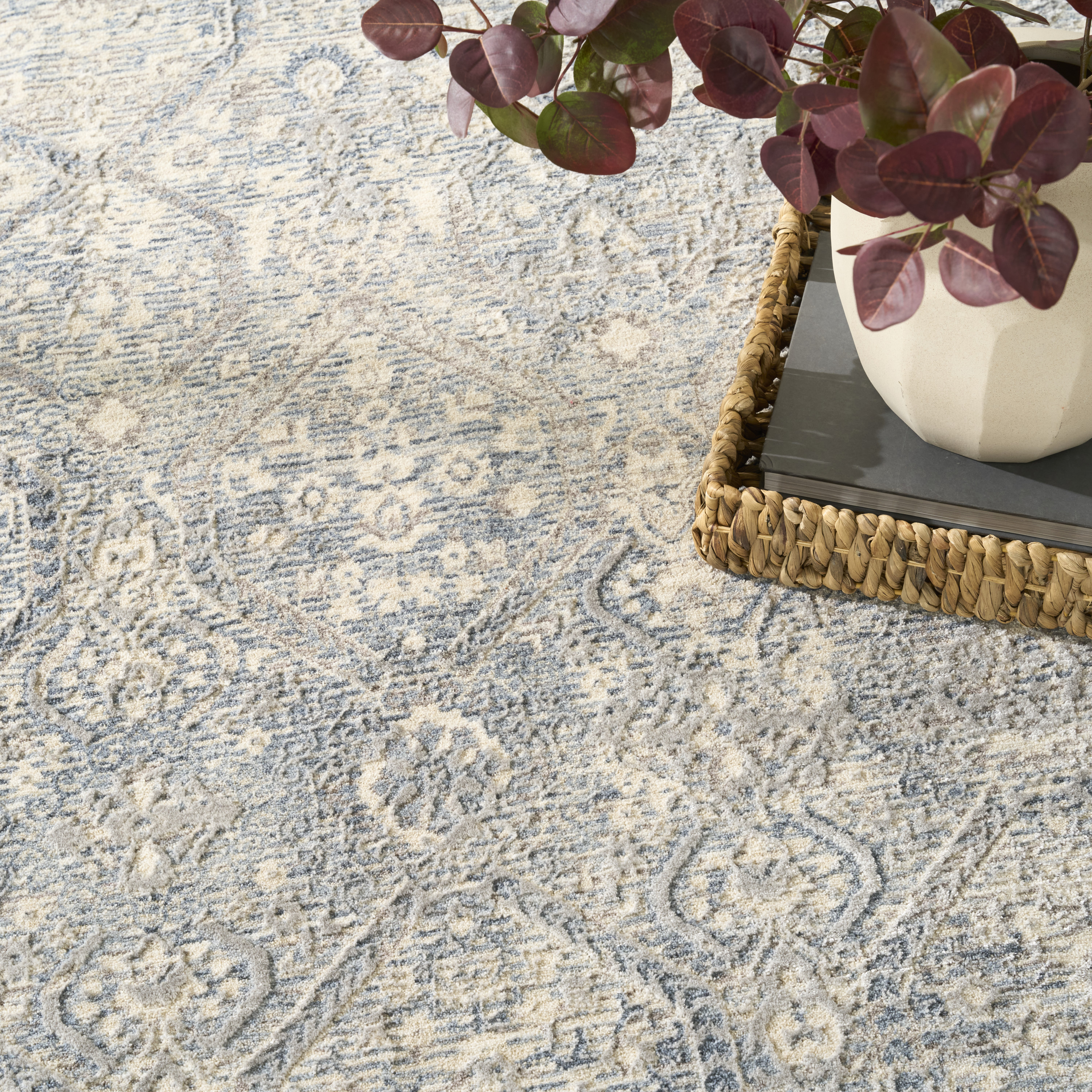 Nourison Sultana 7'10" x 10'2" Blue Vintage Indoor Rug