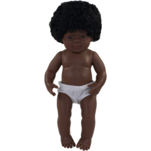 Anatomically Correct 15" Baby Doll, African-American Girl