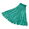 Rubbermaid Commercial, Web Foot, Microfiber Looped-End Wet Mop Head with 5" Headband, Large, Green