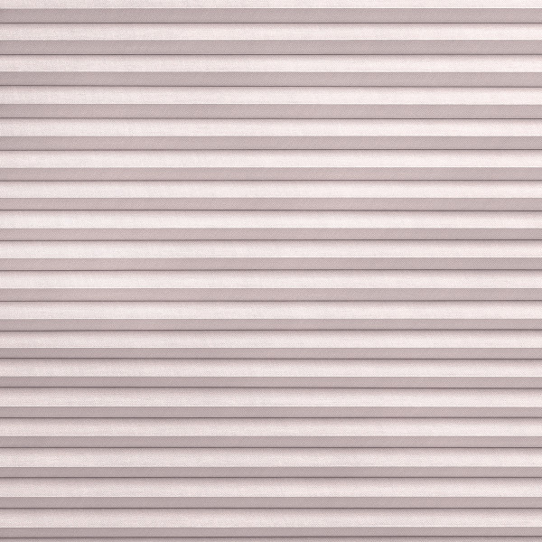 Pleated fabric blinds, horizontal pleated folds, fully closed, gently diffusing soft daylight; mounted over a window in a neutral-toned interior, creating uniform, muted light and textured pattern.